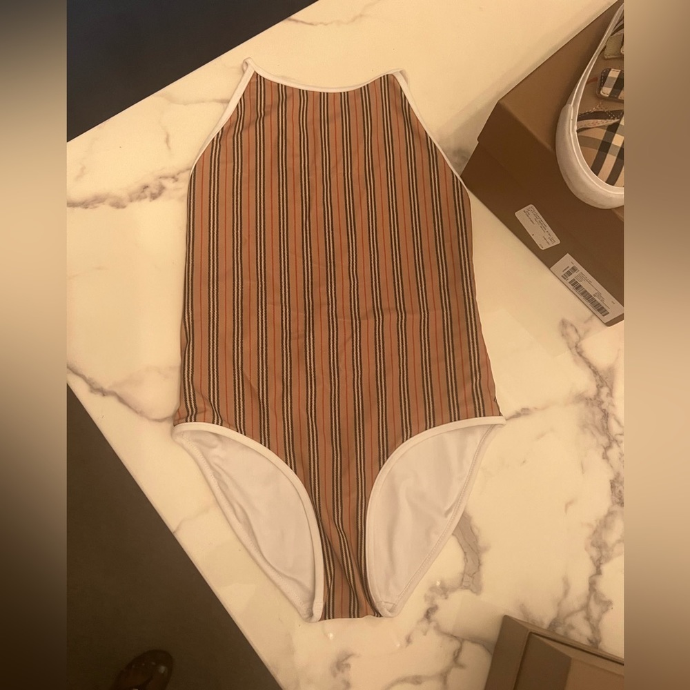 BURBERRY Girl's Mini Sandie Check One-Piece Swimsuit (Little Kids/Big Kids)
